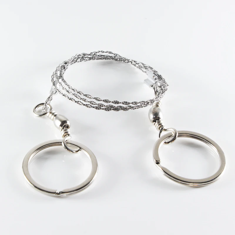 1X полевая ручная цепная пила из нержавеющей проволоки для выживания на открытом