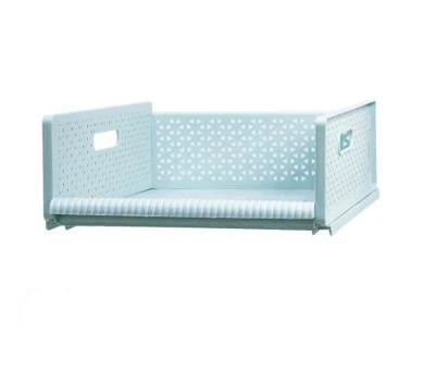 Blue Small Полый шкаф для хранения ящик для хранения ящиков дизайн складные Многослойные полки пластиковые сортировочные полки для хранения - Цвет: Blue Small
