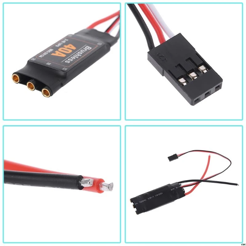 40A 2-4S бесщеточный контроллер скорости двигателя ESC для RC FPV дронов самолетов