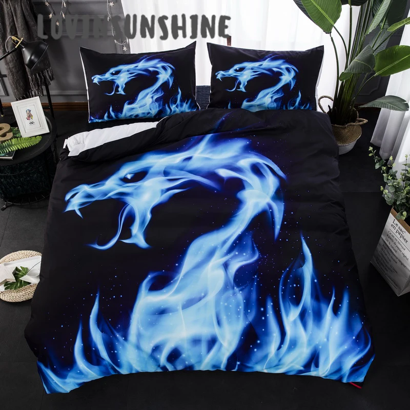 LOVINSUNSHINE постельные принадлежности пододеяльник одеяло постельные принадлежности наборы король вода огонь Дракон узор одеяло AB#53