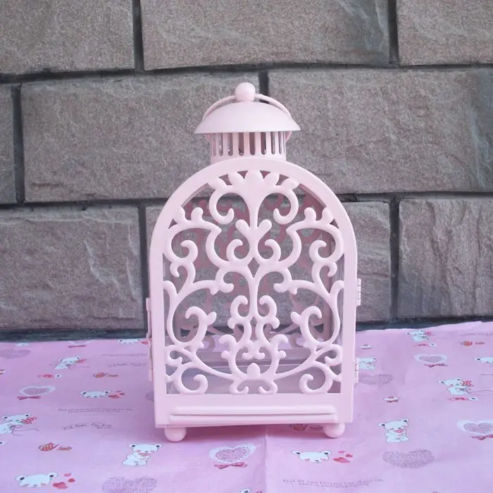 2017 марокканский стиль металлический полый подсвечник Фонарь Железный