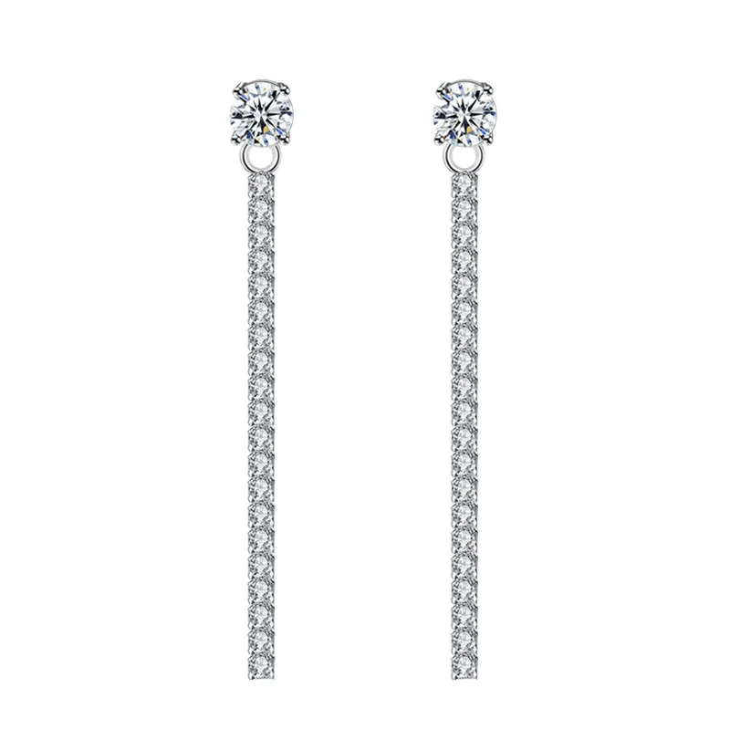 

925 sterling silver fashion shiny crystal pearl ladies stud earrings birthday gift drop shipping anti allergy