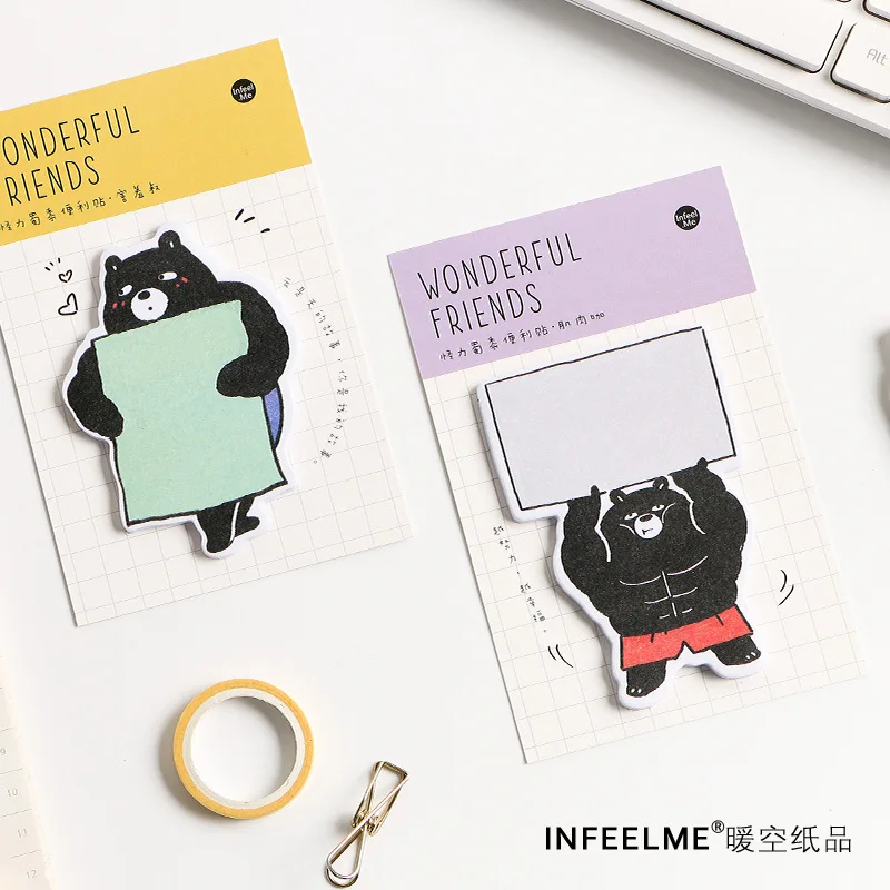 4 шт./компл. Kawaii робкая кошка Bear блокноты для записей N Times Coffee пекарный магазин