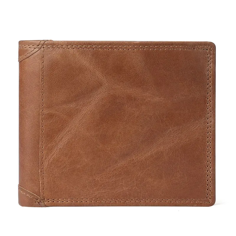 BrownPatchworkPurse Мужские кошельки из коровьей кожи с карманом для монет, Винтажный Мужской кошелек, Коричневый мужской кошелек из натуральной кожи с отделением для карт - Цвет: BrownPatchworkPurse