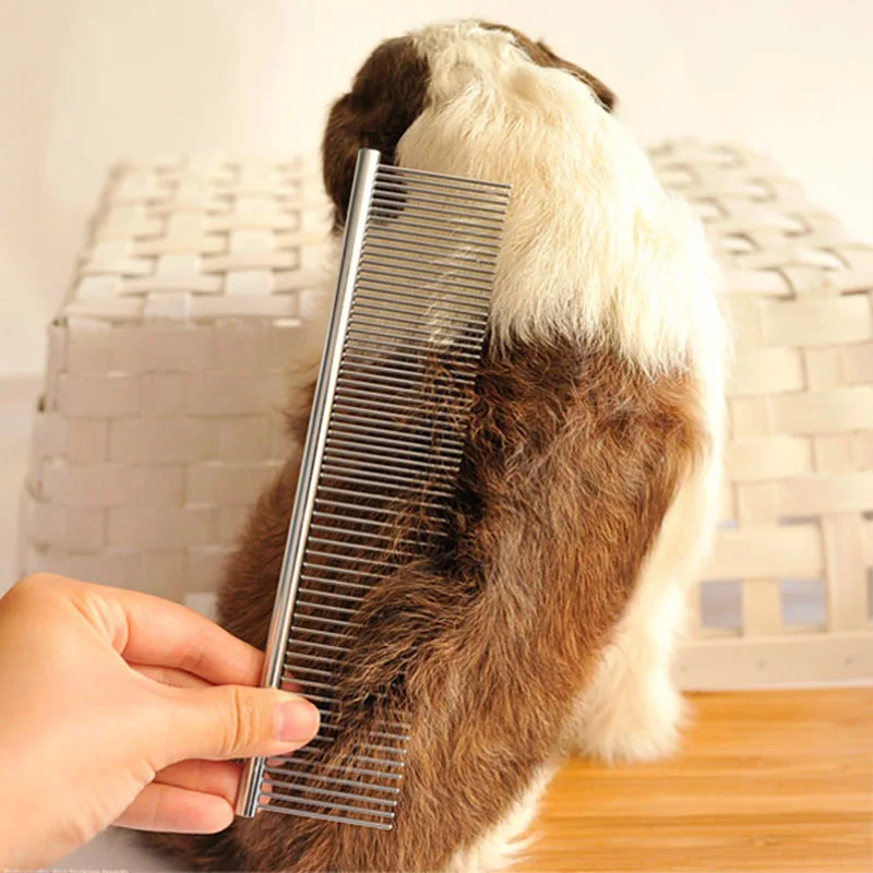 Расческа для собак и кошек триммер из нержавеющей стали с двойной головкой уход