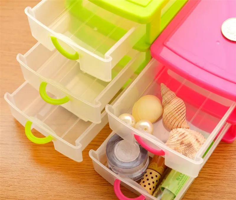 Практичные разборные DIY Настольный ящик для хранения Прозрачная пластиковая