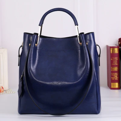 blue ZKW Tot/распродажа, натуральная кожа, сумка на плечо, хорошее качество, женская сумка, фурнитура, Корейская складка, модная повседневная сумка-тоут - Цвет: blue