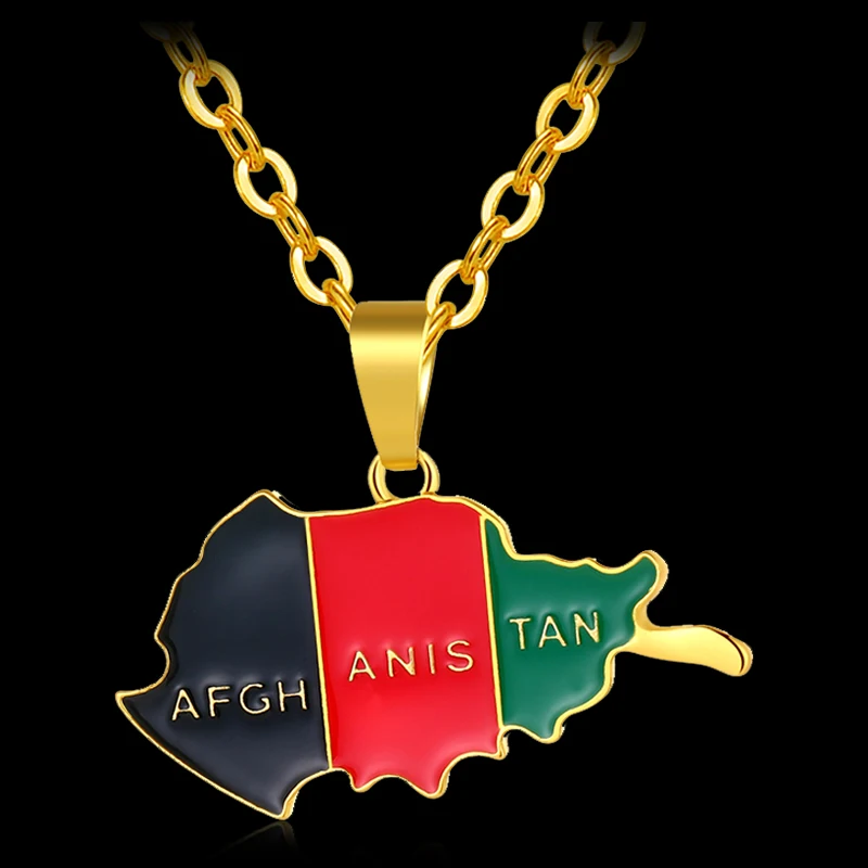 SONYA Afghanistan карта и кулон в форме флага ожерелье для женщин/мужчин золотистого цвета ювелирные изделия в стране Афган ювелирные изделия Bijoux Femme