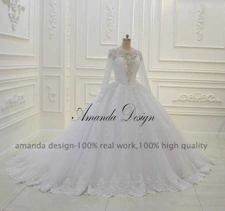 Свадебное платье с бисером Аманды новиас длинным рукавом 2019|long sleeve wedding dress|sleeve