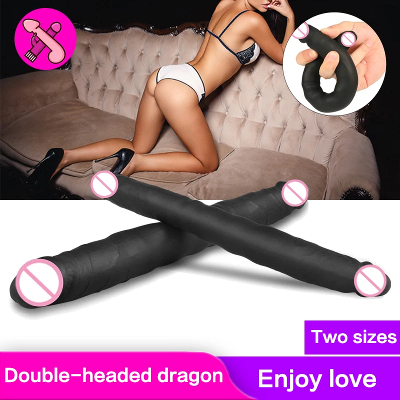 U-образный двойной фаллоимитатор Силиконовый водонепроницаемый вагинальный