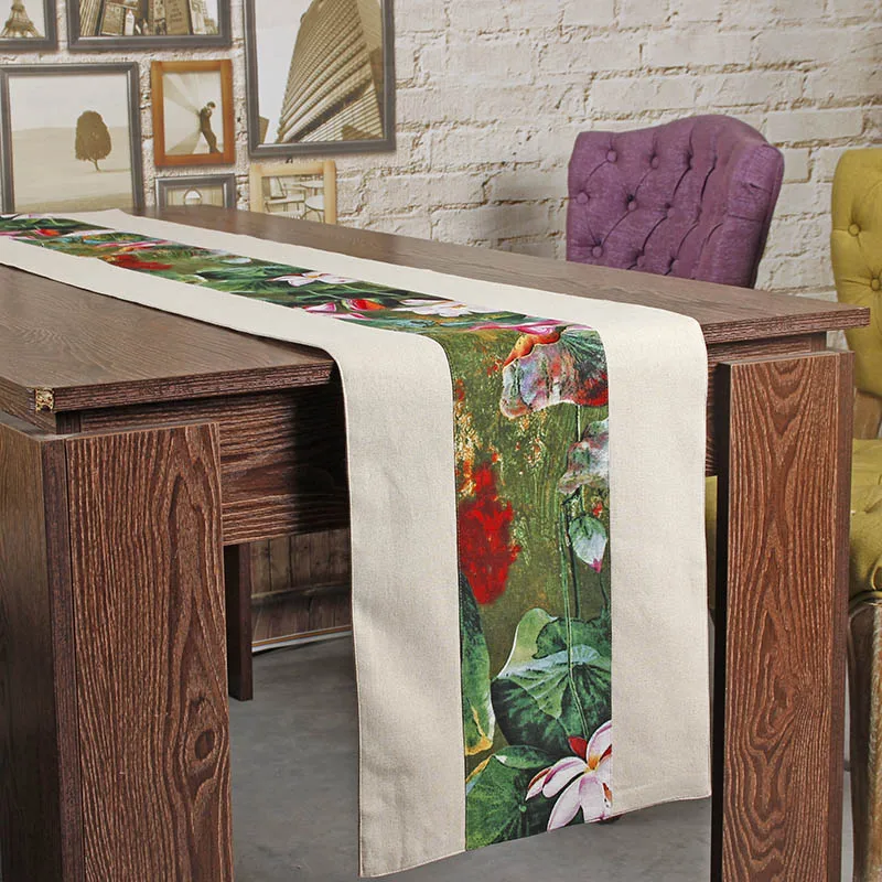 Китайский Настольная дорожка ткань хлопок льняная салфетка Свадебные Длинные