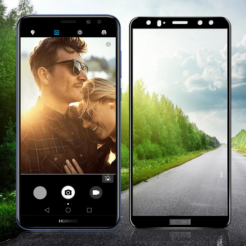 5D закаленное стекло для Huawei Mate 10 Lite с изогнутыми краями полное покрытие P20 Pro/ P10 Plus