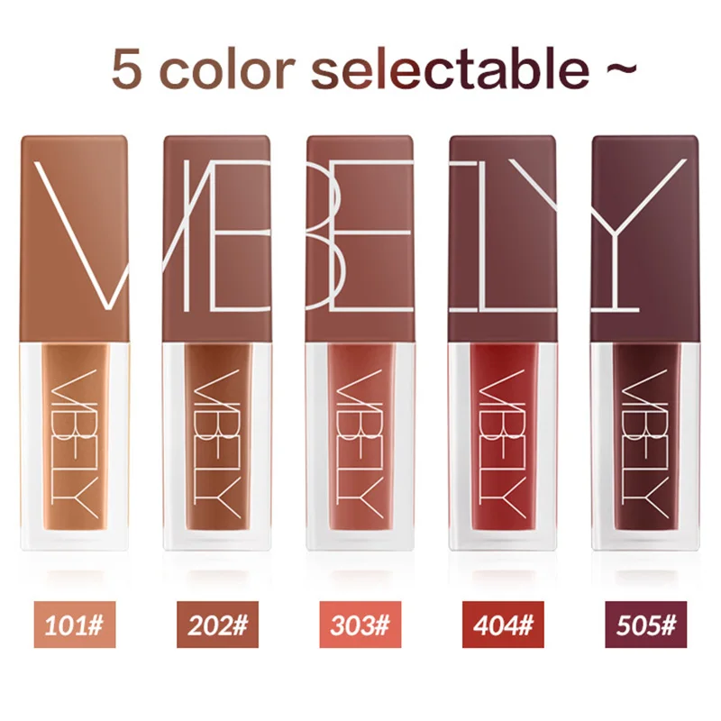 1 Набор жидкая помада для губ глазурь матовая долговечная портативная модная