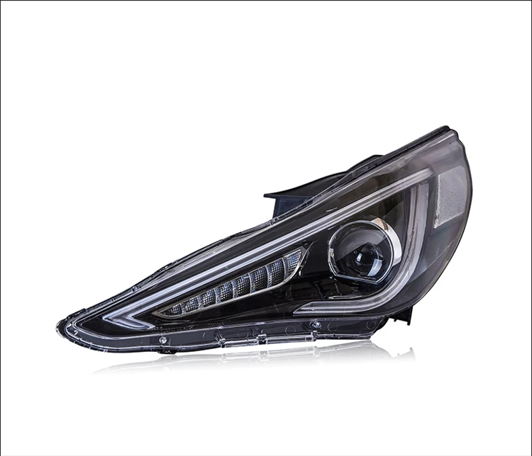 2 шт. jgrt автомобильный стиль светодиодный фары для hyundai Sonata для Sonata Головной фонарь светодиодный объектив двойной луч H7 HID Xenon Биксеноновые линзы