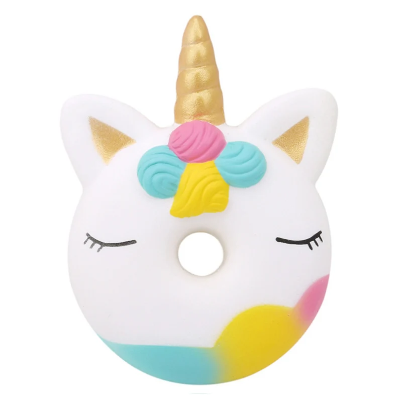 Unicorn donut Jumbo Princess Squishy Unicorn Белоснежка Кукла каваи медленно поднимающийся мягкий хлеб ароматическая сжимающая Игрушка снятие стресса Забавный Подарок для ребенка - Цвет: Unicorn donut