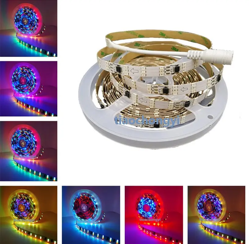 5 м 1903 ИС 2835 RGB светодиодов/м трехрядная цветная полноцветная лента 12 В