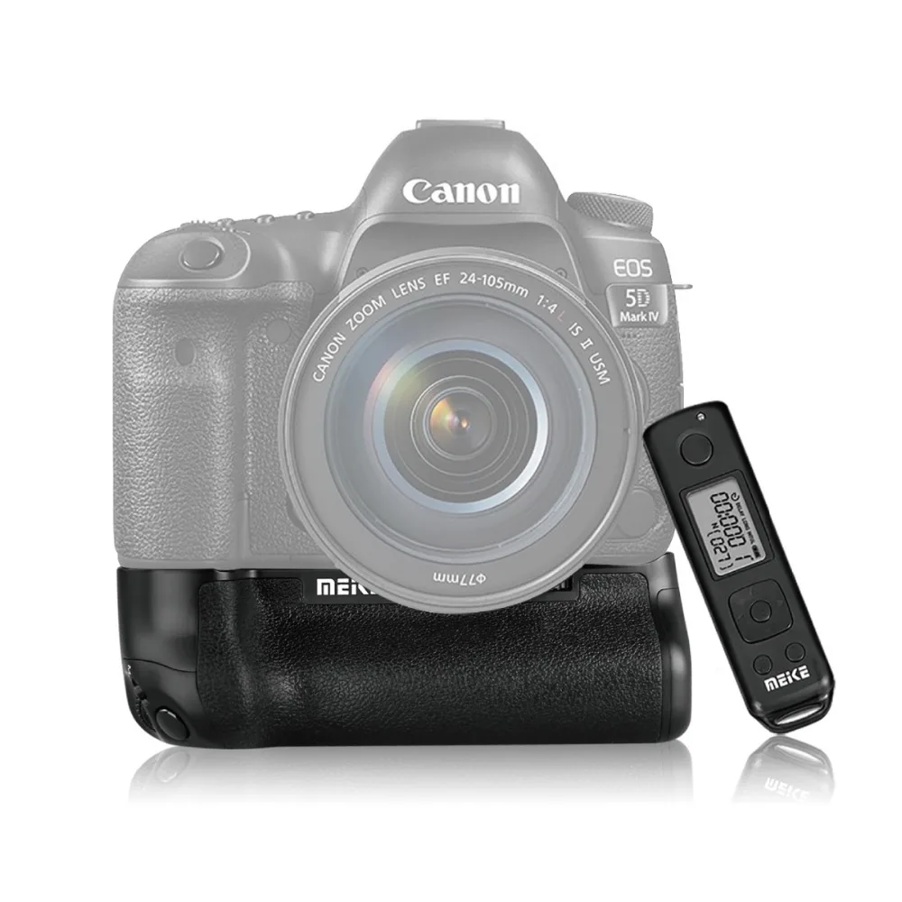 

MEKE MK-5D4 PRO Батарейная ручка с беспроводным пультом дистанционного управления для камеры Canon 5D Mark IV, совместимая BG-E20 forLP-E6