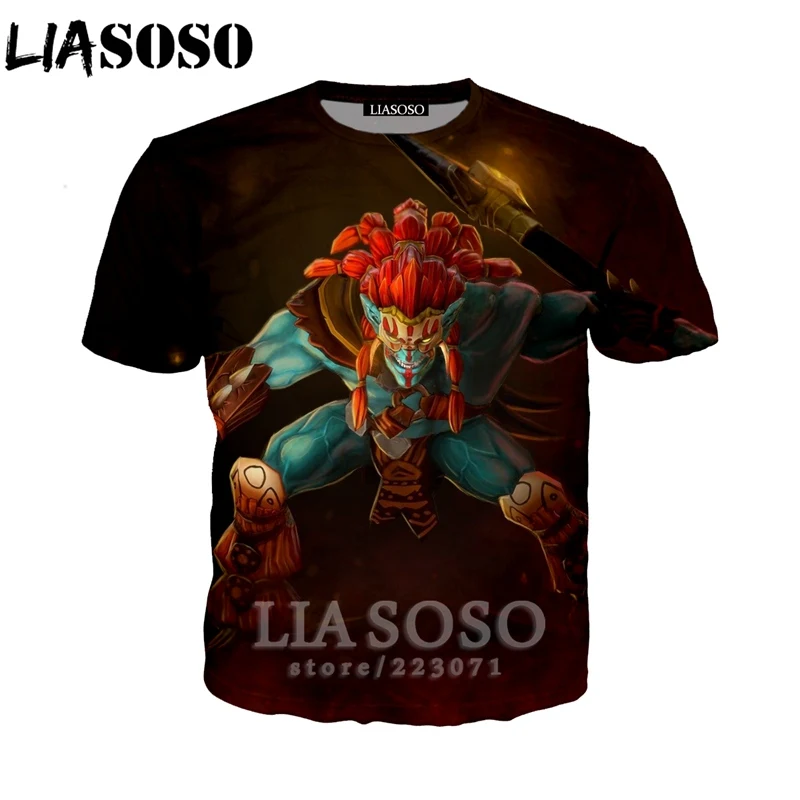LIASOSO Новый Модный свитшот с 3D принтом для мужчин и женщин видеоигра Dota 2 футболка