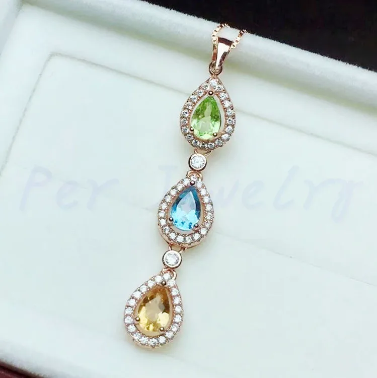 Подвеска из драгоценного камня Бесплатная доставка Стерлинговое Серебро 925