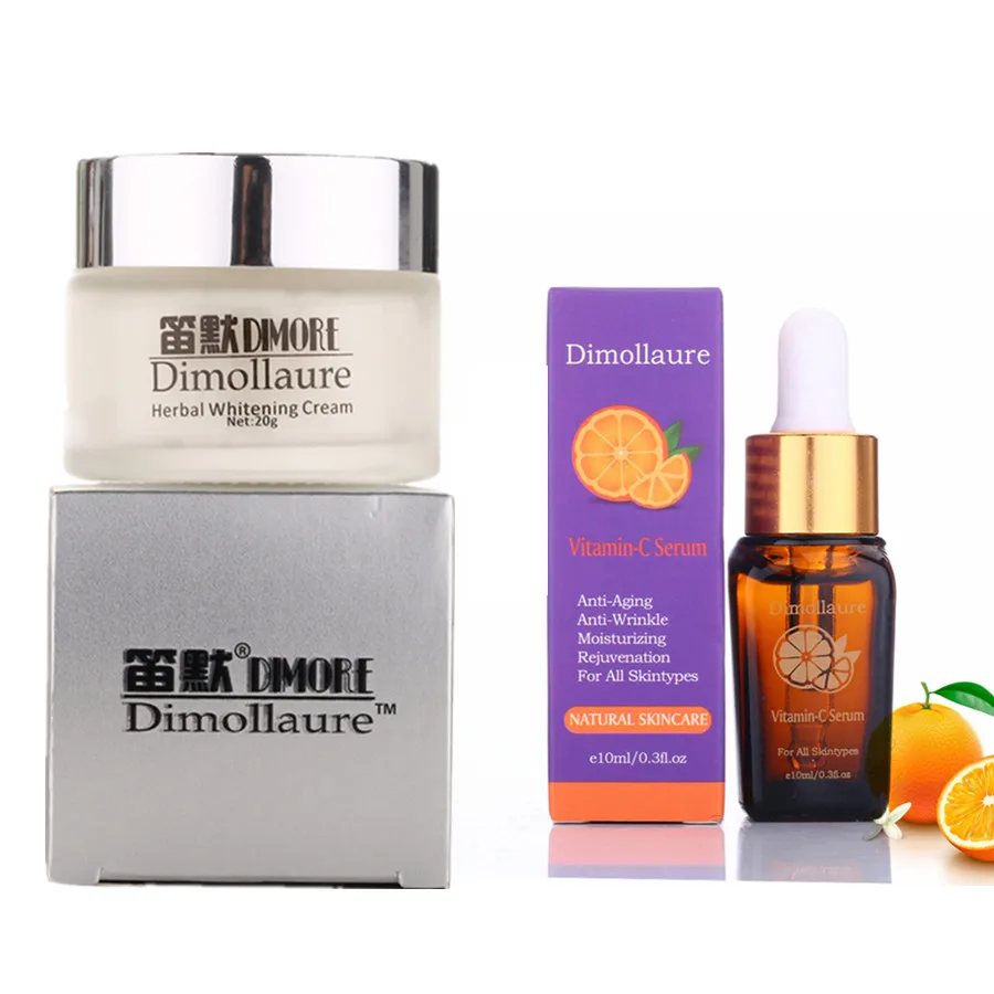 

*Dimollaure Retinol Whitening Face Cream +Vitamin C Serum Acne Treament Remove Freckle Melasma Pigment Melanin Sunburn Dark Spot