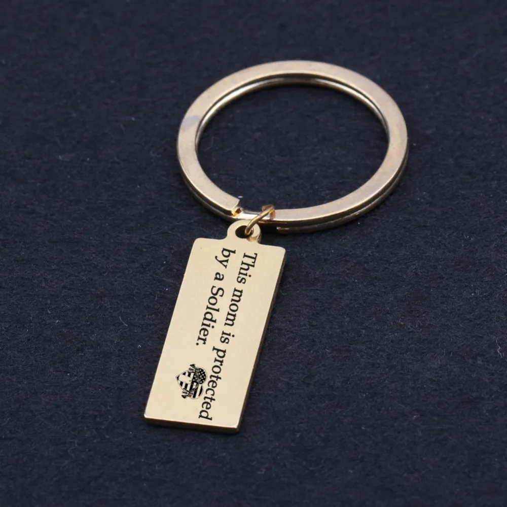 Гравированная эта мама защищена солдатской военной брелкой gitfs от сына детский