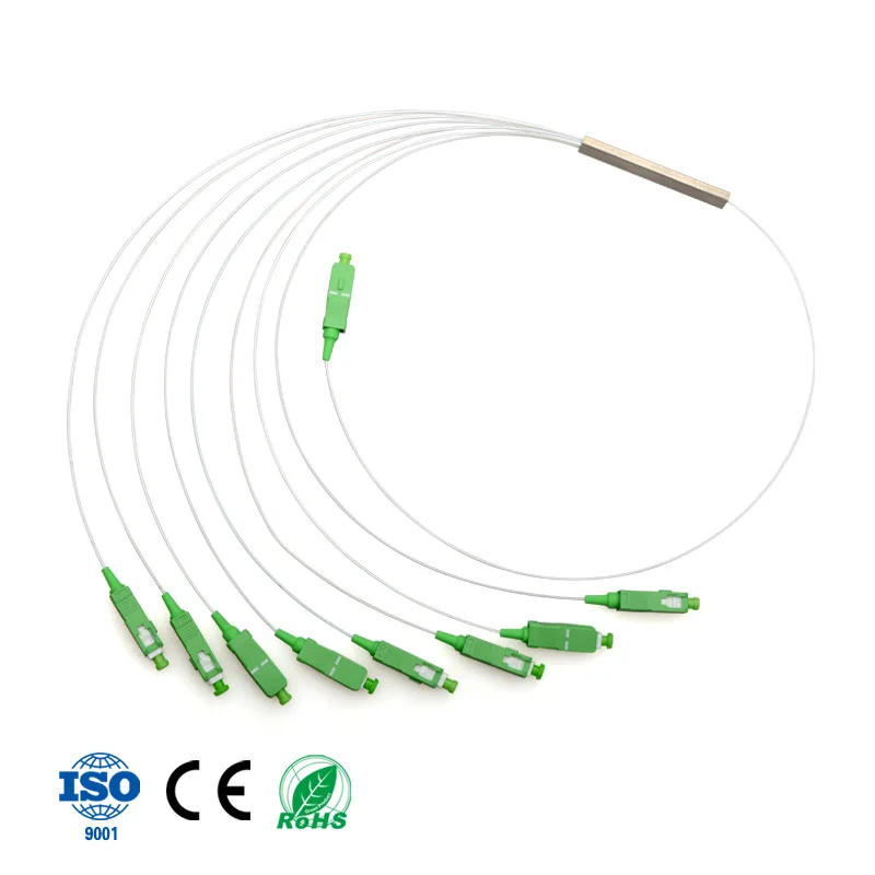 Оптовый блочный Тип Мини стальная труба оптический PLC сплиттер 1x8