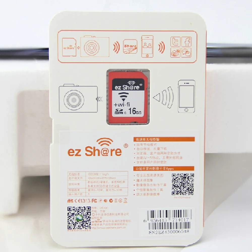 EZ Поделиться ezShare Беспроводной адаптер Wi-Fi SD Card карта Micro к Reader Поддержка 4 ГБ 8 16 32 TF