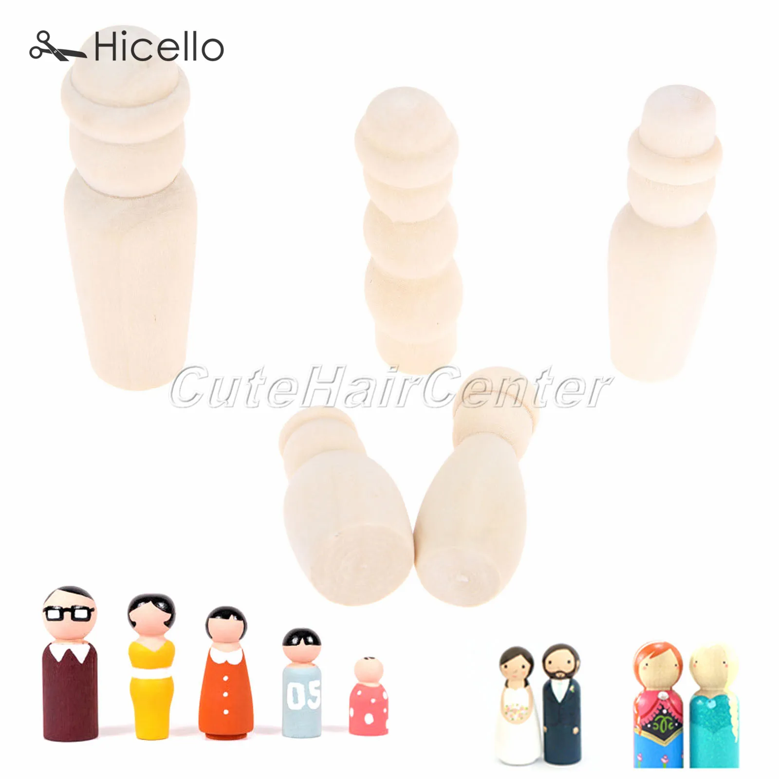 Деревянные колышки для людей 50 шт. неокрашенные деревянные фигурки игрушки