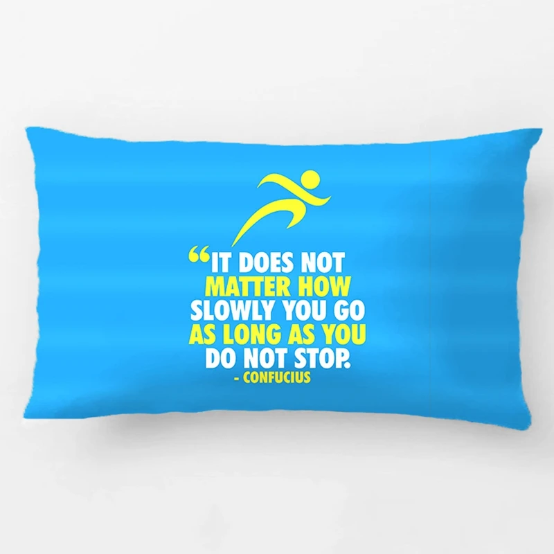 Не останавливайтесь. Декоративный чехол для подушки бега и марафона | Дом сад