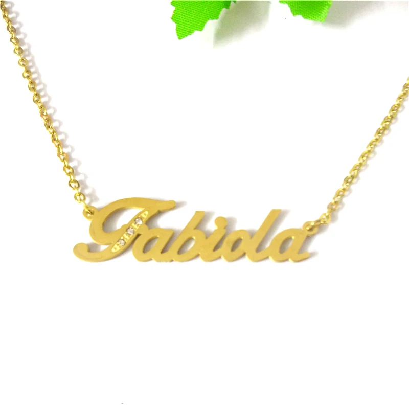 

FairLadyHood Fabiola Custom Name Necklace Personalized Stainless Steel Custom Pendants & Necklace For Lover Jewelry