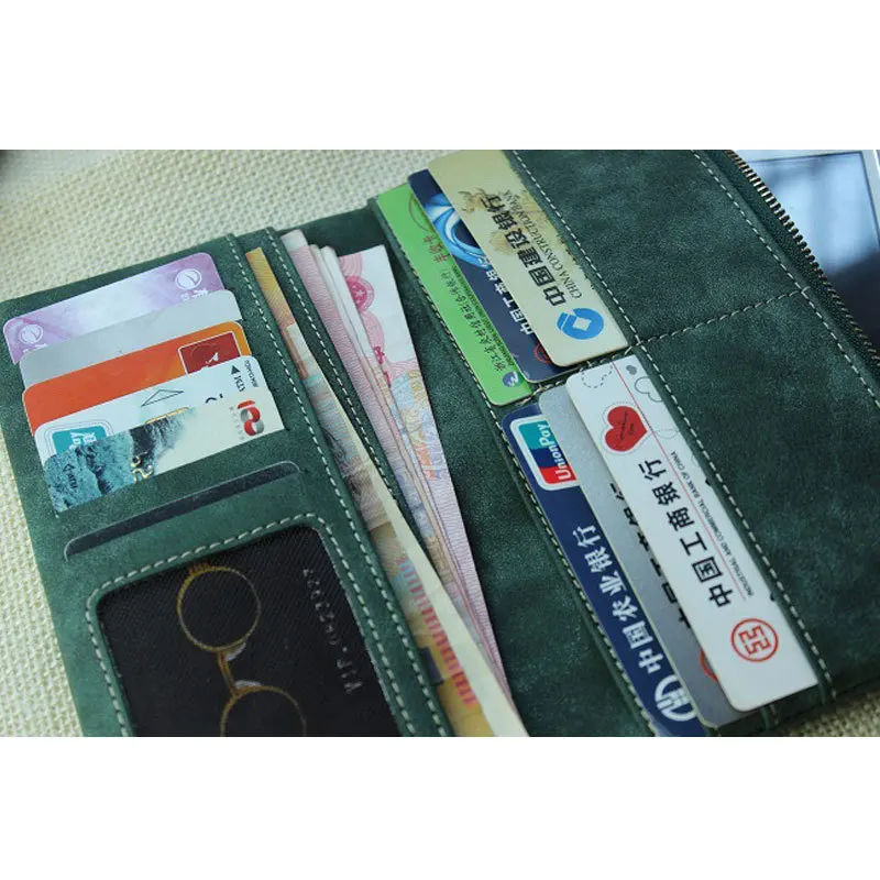 Женские кошельки из нубука модный дизайн женский клатч ручная сумка кошелек