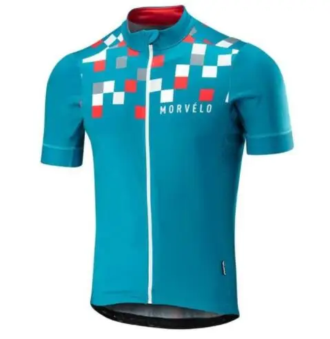 New Morvelo Men Cycling Jersey MTB bike short sleeve bicycle tops Breathable Outdoor Sportswear maillot ropa ciclismo - Color: as picture