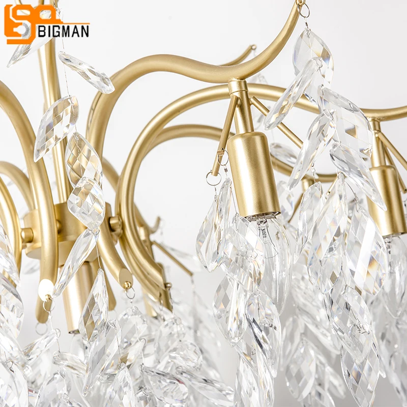 Современный хрустальный настенный светильник для гостиной|lustre cristal|crystal chandelier