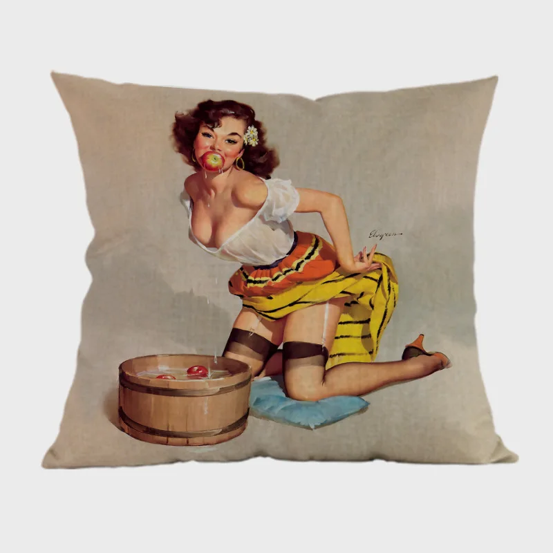 Американский 30's винтажный постер сексуальные девушки подушки с принтом для