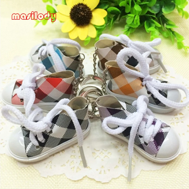 100 шт./лот мини парусиновые кроссовки обувь брелок милые подарки для тенниса