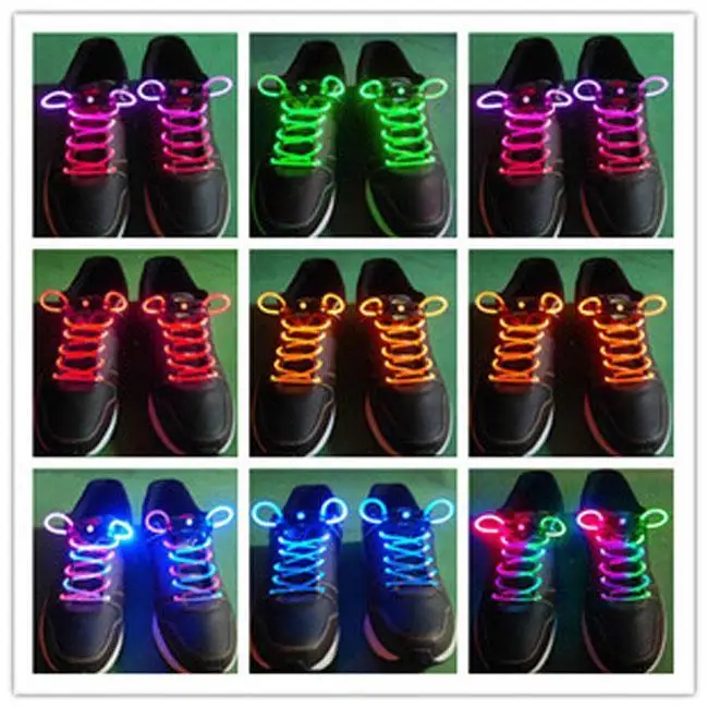 Бесплатная доставка светодиодный светильник светящиеся шнурки Flash светящаяся