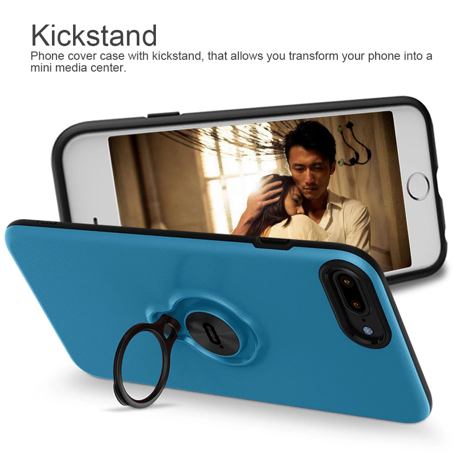 Luxury Magnetic Style Full Cover Case For iphone 8 Plus Ring Stand 8Plus Phone Capa Fundas Shell |