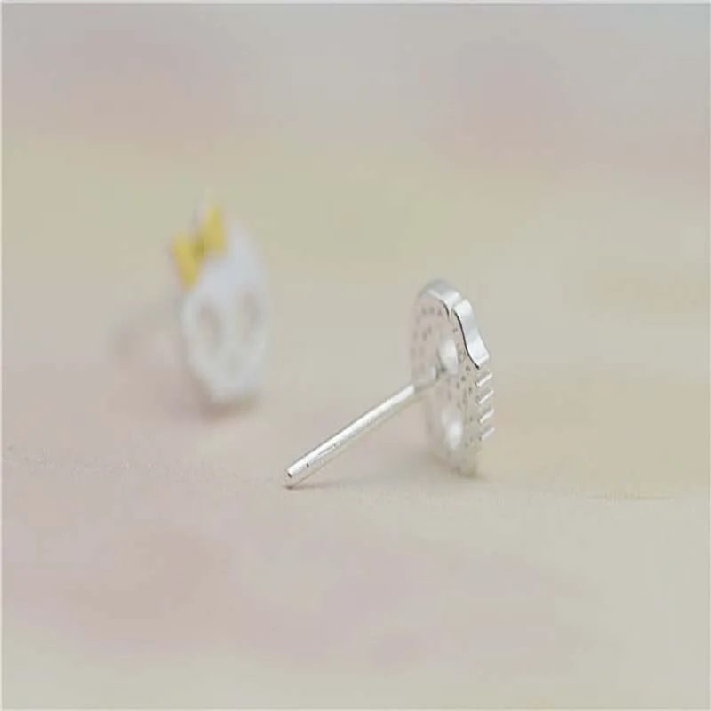 Серьги Женская корейской версии личности Цвет Золото Скелет серебряные