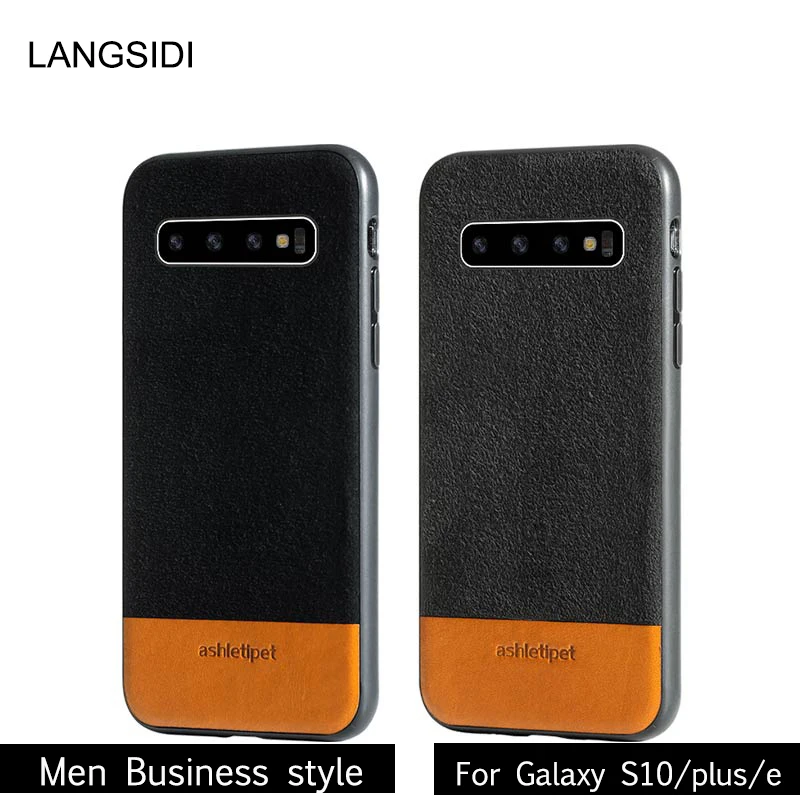 Новый Холщовый кожаный чехол для телефона Samsung Galaxy S10 Lite мягкий черный из ТПУ S8 Plus