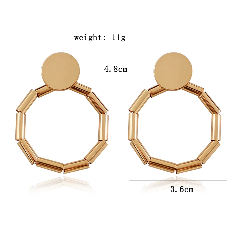 Individual Bamboo Irregular Round Earrings Exaggerated Sequins Combination Big Fashion Creative Jewelry | Украшения и аксессуары
