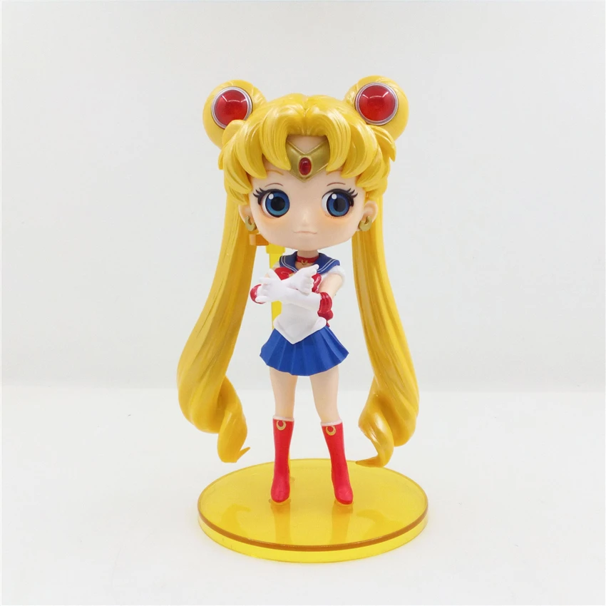 Фигурки Haocaitoy игрушки Sailor Moon Qposket синее платье аниме экшн фигурки игровые Игрушки