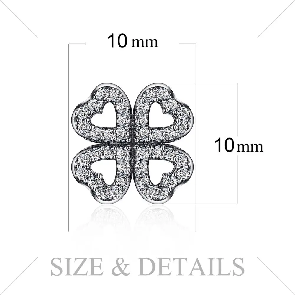 Jewelrypalace 925 пробы серебро ажурная ослепительно клевера подарочные серьги гвоздики