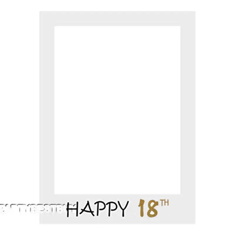 Новейший С Днем Рождения 30th 40th Photo Booth Реквизит 30 40 50 лет рамка ко дню рождения Photo Photobooth юбилейные праздничные украшения - Цвет: 18 th