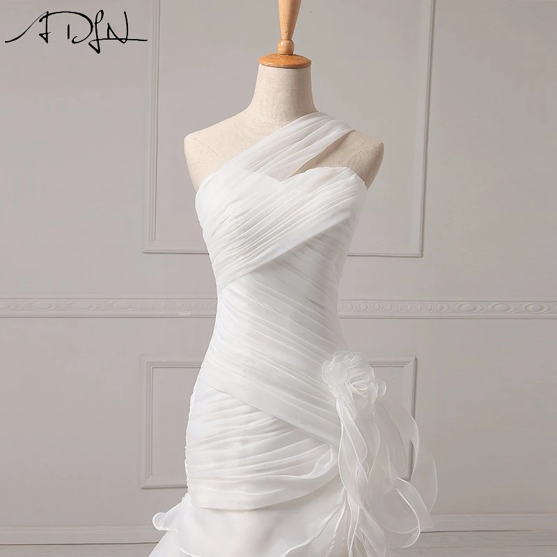 Женское свадебное платье ADLN с юбкой в несколько рядов со шлейфом на одно плечо из