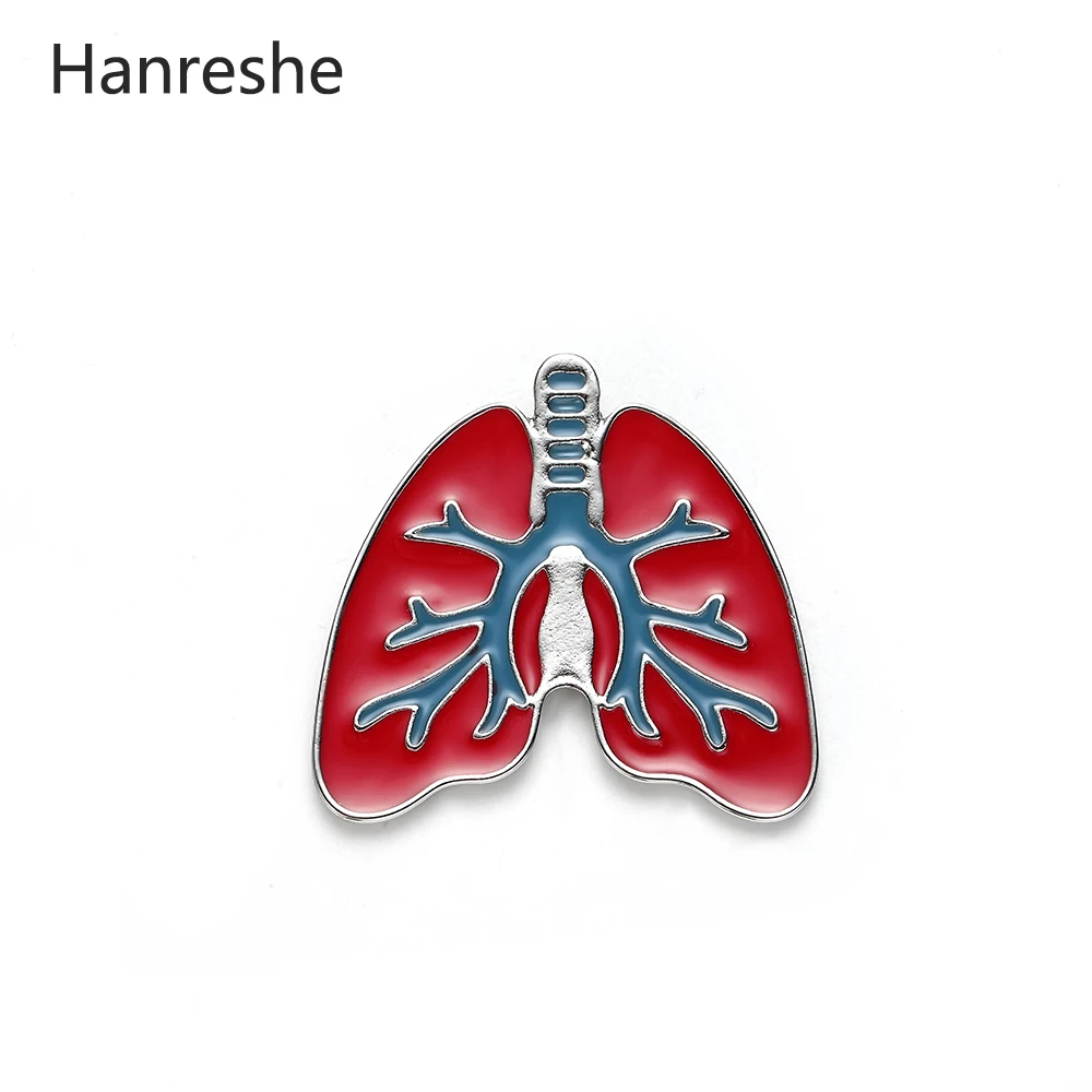 

Lung Lapel Pin Red Enamel Cute Pins Cute Medical Doctor Nurse Party Trendy Jewelry Gift Women Exquisite Brooch Accessories