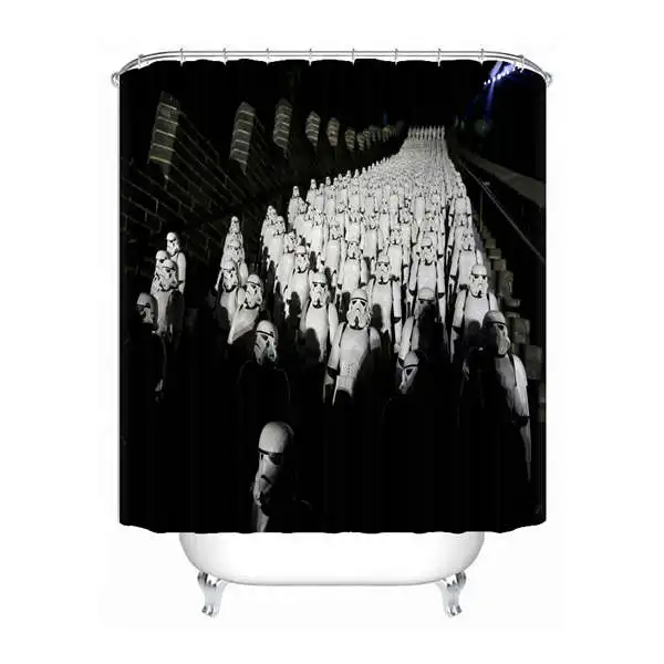 Shower Curtain Пользовательские Звездные войны Marvel занавеска для ванной Mildewproof Водонепроницаемый полиэстер занавеска для душа#180417-02-134 - Цвет: Shower Curtain