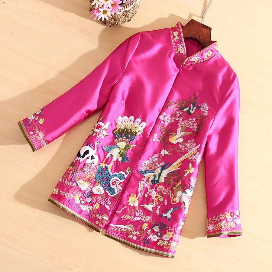 Новинка, Ретро Вышивка, китайский cheongsam, традиционные Топы для женщин