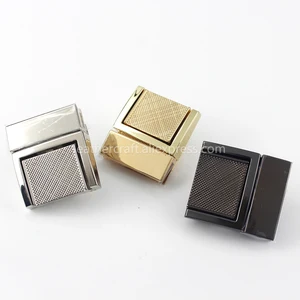 Прямоугольная металлическая сумка с защелкой, кошелек с пружинным замком, декоративные защелки, аксессуары для кожевенного ремесла сделай сам