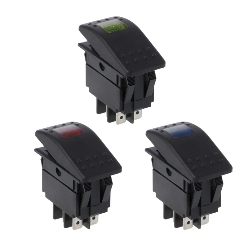 

4 Pin Водонепроницаемый 12V 20A бар кулисный переключатель светодиодный светильник автомобиль Лодка D7YA