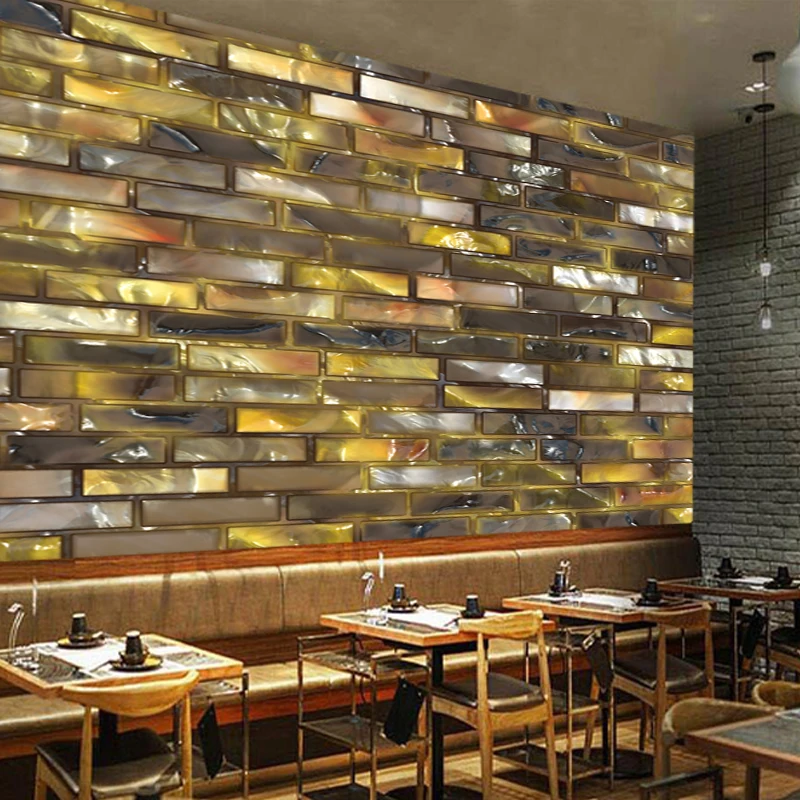 3D обои с современным дизайном цветная хрустальная кирпичная стена фотообои для